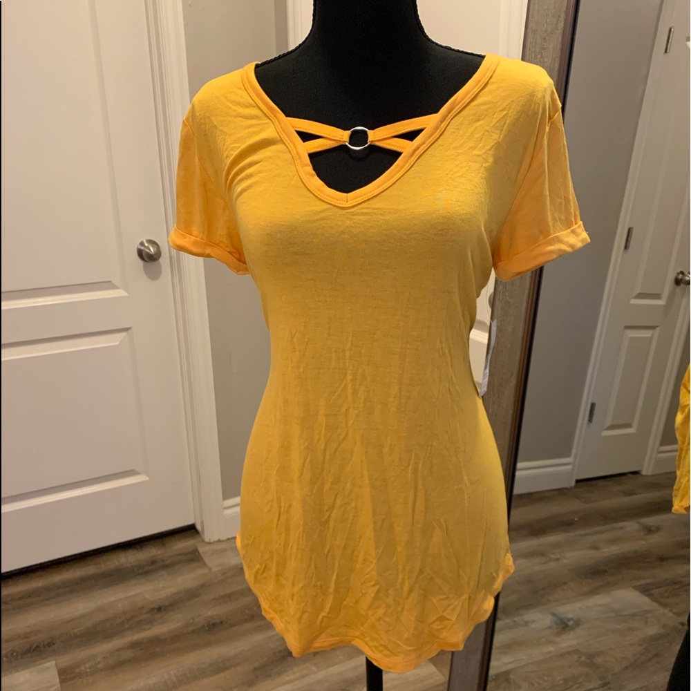 NO BOUNDARIES | Yellow Short Sleeve Blouse